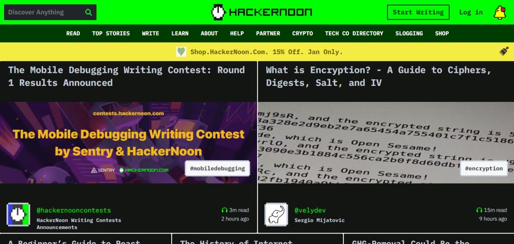 Hackernoon resource for software developers.