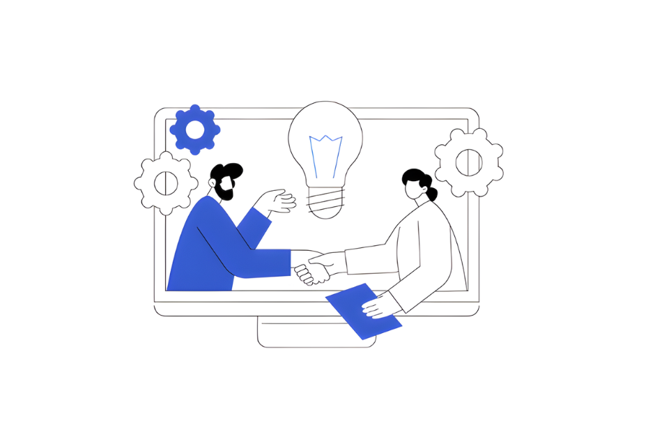 Founders collaborating with a tech partner to align strategy and execution.